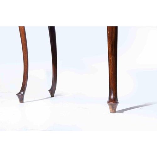 An elegant George III style demi-lune tea table, showcasing refined proportions and exceptional craftsmanship...
