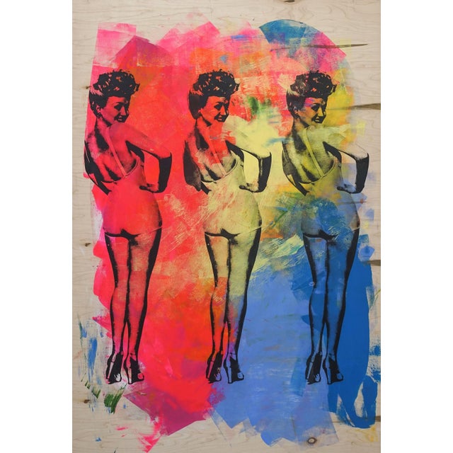 Figurative Betty Grable Painting by Dane Shue For Sale - Image 3 of 3