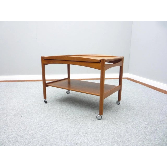 Danish Teak Bar Cart by Poul Hundevad, 1960s For Sale - Image 11 of 11