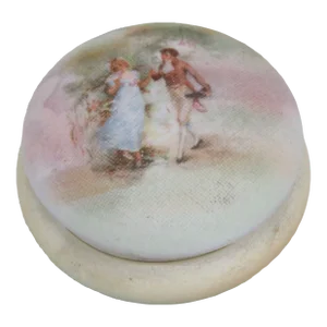 Royal Bayreuth Cameo Tapestry Porcelain Lidded Trinket Box