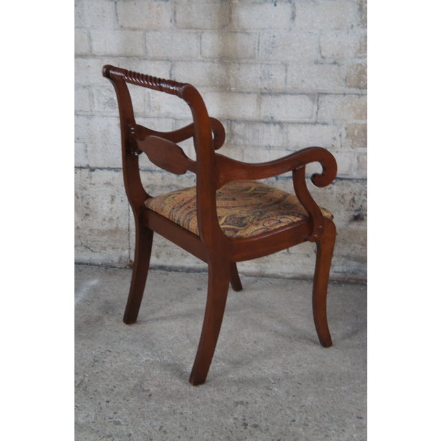 Early 20th Century Early 20th Century Antique Styled by Park English Regency American Cherry Paisley Dining Chairs - Set of 6 For Sale - Image 5 of 11