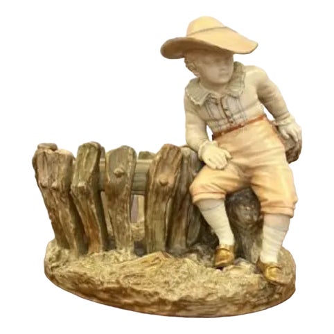 Figure with a Basket from Royal Worcester, 1890s For Sale