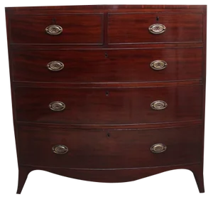 Antique Mahogany Bowfront Chest, 1800