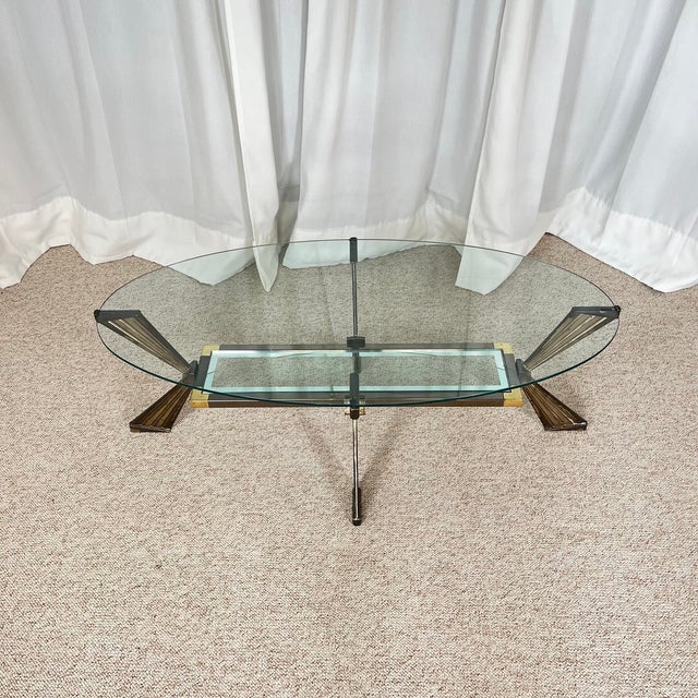 1970s Vintage Italian Coffee Table in Glass, 1970s For Sale - Image 5 of 18