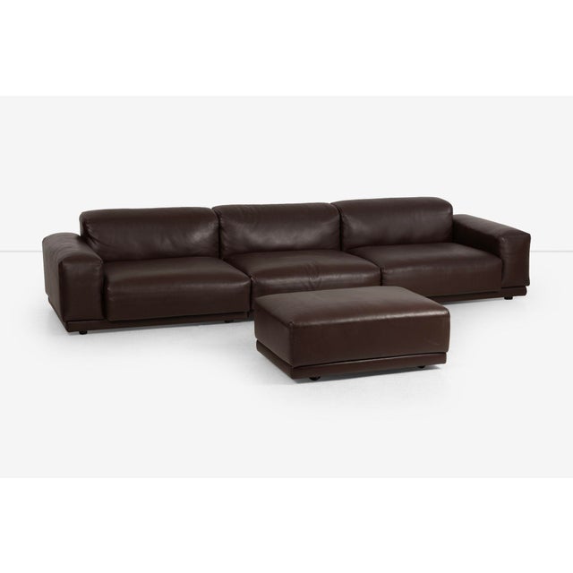 Jasper Morrison for Vitra Chocolate Brown Leather Soft Sectional Modular Sofa 2016 For Sale - Image 4 of 12