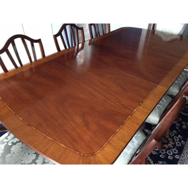 Baker Furniture Mahogany Dining Table and Chairs Set of 9 Chairish