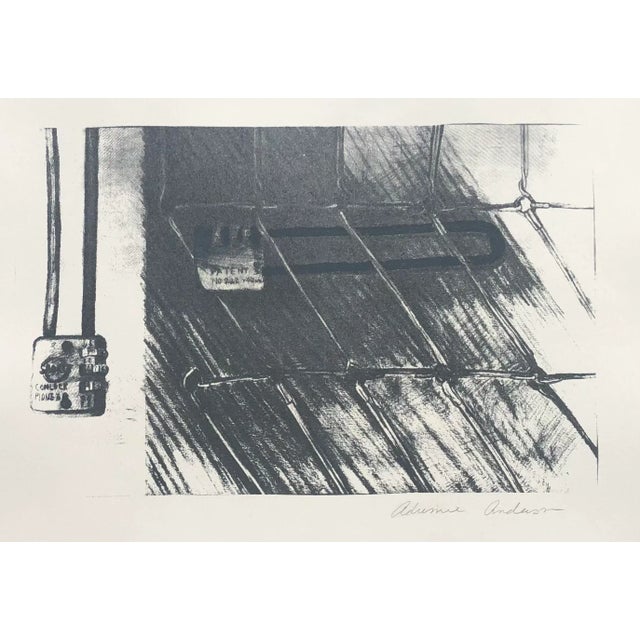 Contemporary 1980s Adrienne Anderson Industrial Lithograph For Sale - Image 3 of 3