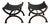 Pair of French Empire Style Hand-Wrought Iron, Brass & Black Saddle Leather Curule Stools For Sale