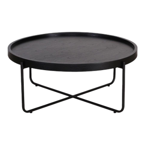 Artesia Oliver Round Black Coffee Table