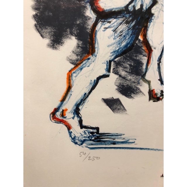 Jacques Lipchitz Jacques Lipchitz, Lithuanian French Cubist Modernist Lithograph "Flight" Refugees, 1969 For Sale - Image 4 of 5