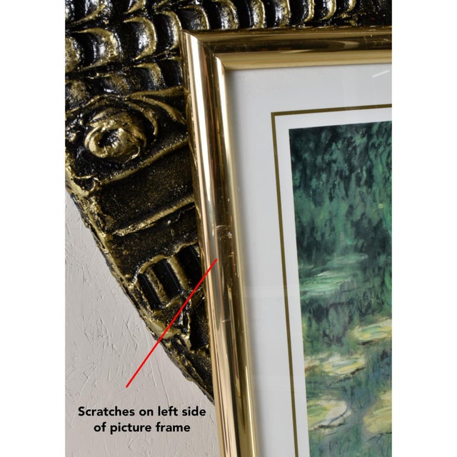 Claude Monet Water Lilies and Charles Mundy Framed Impressionist Prints - Set of 2 For Sale - Image 16 of 18