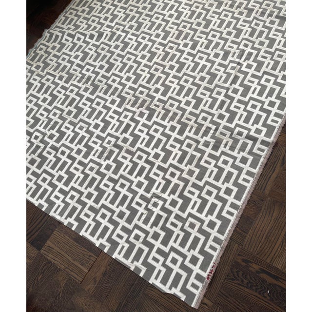 Kravet Couture Greek Key Diva Gray Epingle 3+y Fabric For Sale - Image 6 of 13