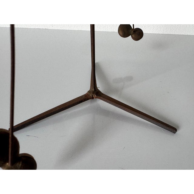Vintage Balancing Kinetic Brutalist Metal Sculpture For Sale - Image 9 of 11