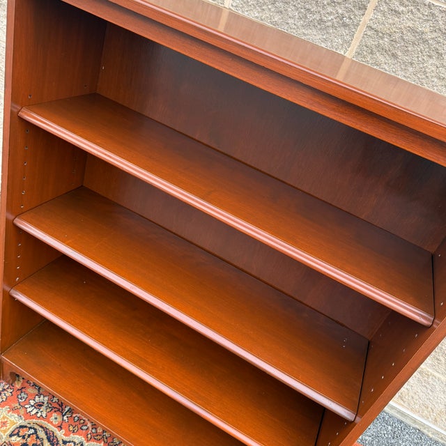 Heywood-Wakefield Antique Heywood Wakefield Priscilla Flat Traditional Solid Auburn Maple Bookcase For Sale - Image 4 of 13