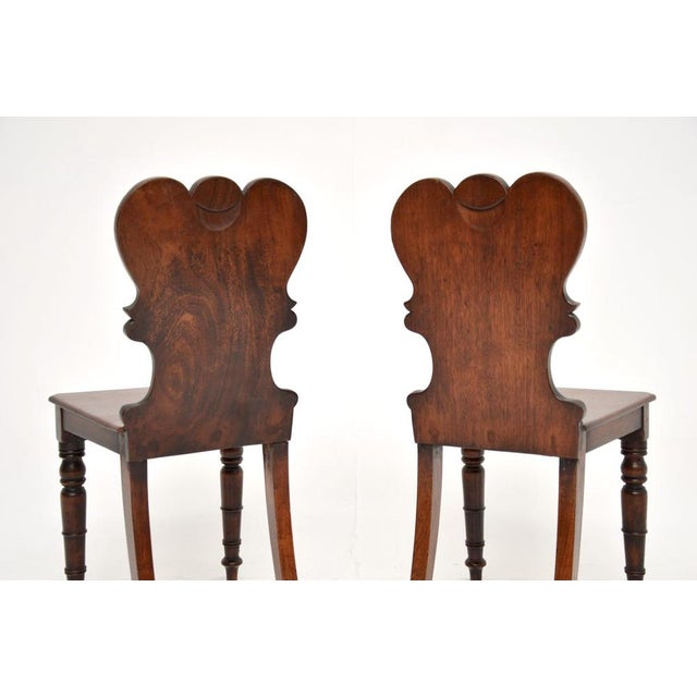 Early 19th Century Antique William IV Hall Chairs, 1830, Set of 2 For Sale - Image 5 of 10