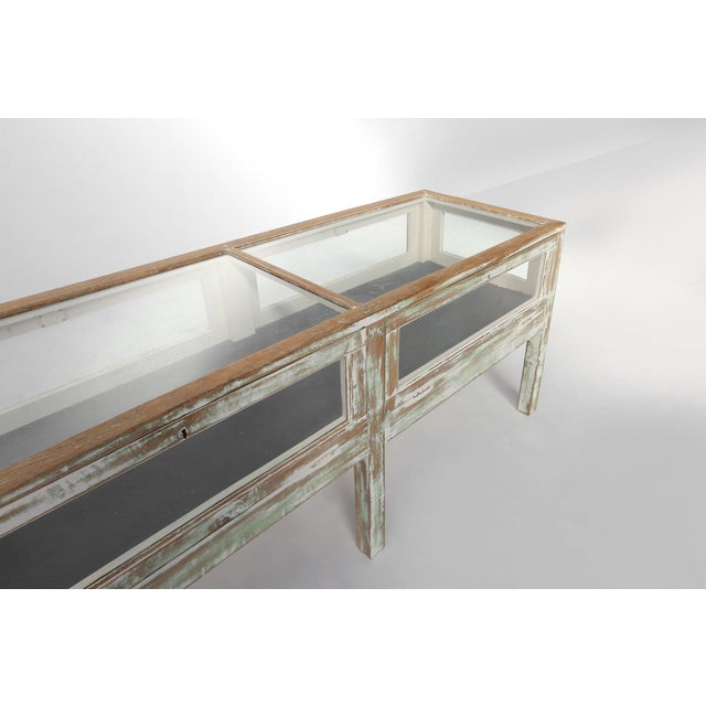 Large Antique Rustic Oak Display Case, 1890s For Sale - Image 12 of 18