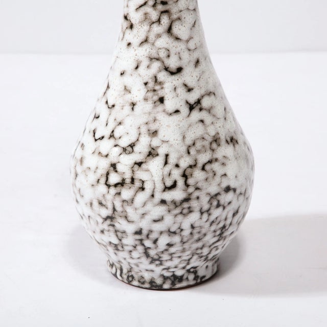 Mid-Century Modernist White and Earth Toned Ceramic Vase For Sale In New York - Image 6 of 13