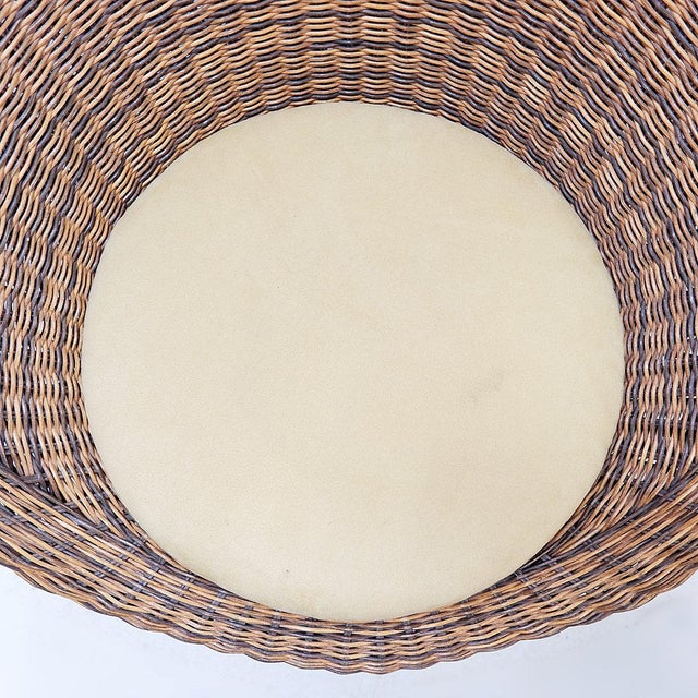 Vintage Swiveling Wicker Chairs, Set of 2 For Sale - Image 10 of 13