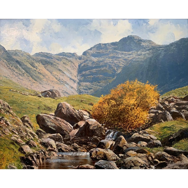 Vintage Oil Painting of the English Lake District by Modern British Landscape Artist, 1986 For Sale - Image 10 of 13