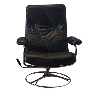 Scandinavian Leather Armchair, 1970s