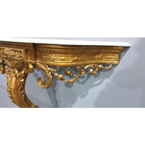 Antique French Gilt Console Table For Sale - Image 4 of 10