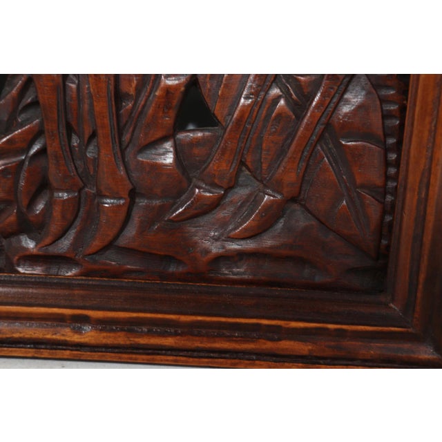 Art Deco French Oak Pierced Carving Wall Panel, 1925 For Sale - Image 13 of 15