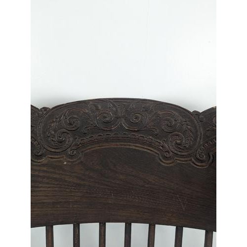 American Armchair with Spindles and Cane Seat For Sale - Image 10 of 12