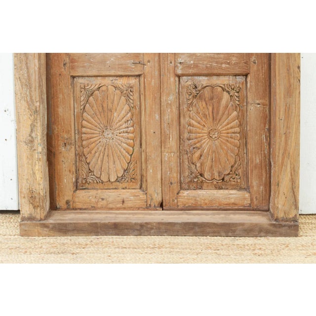Brown Tall Antique Indo-Portuguese Entrance Door For Sale - Image 8 of 10