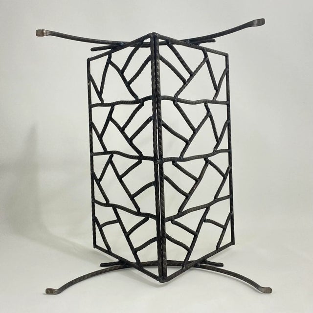 Brutalist Artist Studio Iron Magazine/Book Rack For Sale - Image 12 of 13