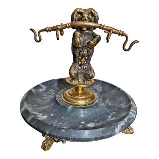 Victorian Novelty Figural Pocket Watch Stand and Vide-Poche (Trinket Tray) For Sale