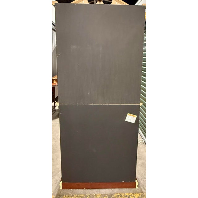 Brass Chippendale Secretary Desk With Bookcase For Sale - Image 8 of 12