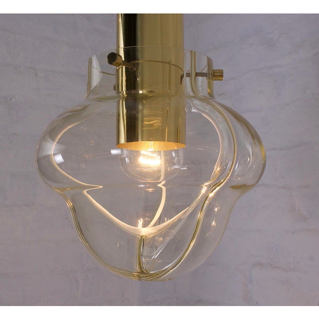 1970s Venini Amber Three-Globe Pendant Light, 1970s For Sale - Image 5 of 12