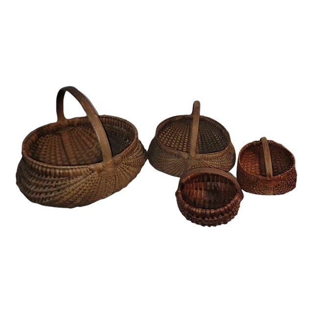 Collection of Four 19Thc Buttocks Baskets For Sale