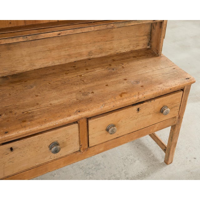 19th Century Country English Farmhouse Pine Kitchen Dresser For Sale - Image 9 of 18