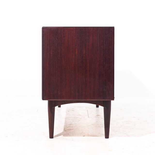 Mid 20th Century Bernhard Pedersen Mid Century Danish Rosewood Tambour Door Credenza and Hutch For Sale - Image 5 of 10