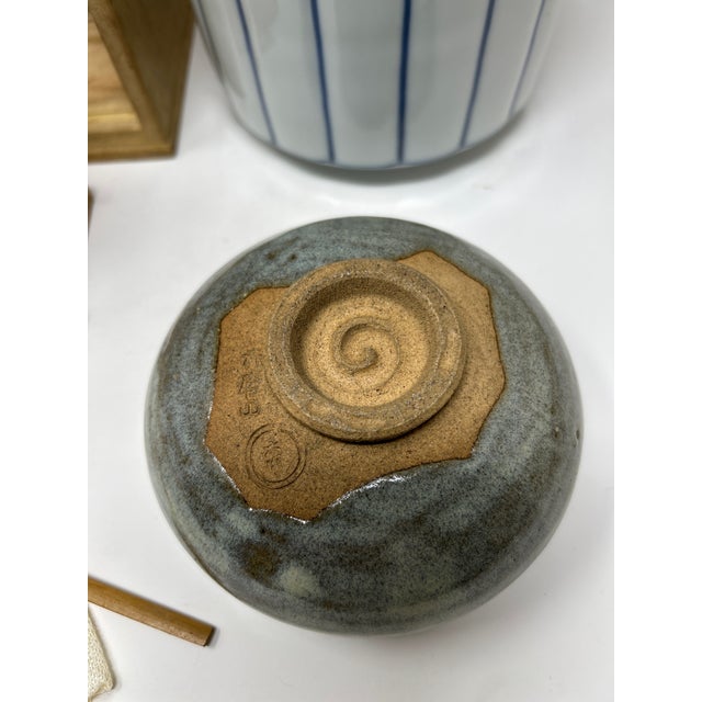 Japanese Vintage Japanese Matcha Tea Ceremony Set in Box - Chabako For Sale - Image 3 of 7