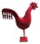 Red Metal Rooster For Sale