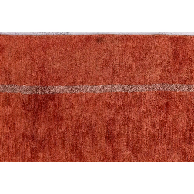 Modern Deco-Inspired Tibetan Rug with Greek Key Motif, Hand-Knotted in Wool and Silk by Doris Leslie Blau. Size: 13'8" ×...