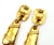 Chanel Rare Vintage Gold Plated CC Rectangle Tear Drop Stripe Large Clip on Earrings, A Pair For Sale In Los Angeles - Image 6 of 6