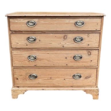 19th Century English Pine Chest For Sale