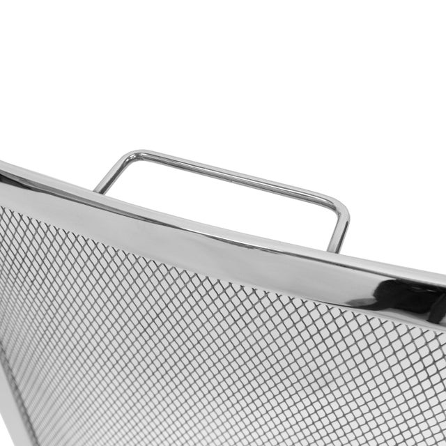 Mid-Century Modern Mid Century Stainless Steel Fireplace Set For Sale - Image 3 of 17