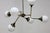 White 1960s Stilnovo Style Chandeliers in Brass and Glass - a Pair For Sale - Image 8 of 8