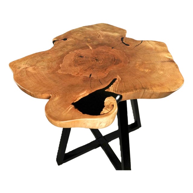 Slanted Table No. 1 – Sculptural Spalted Maple Coffee Table For Sale