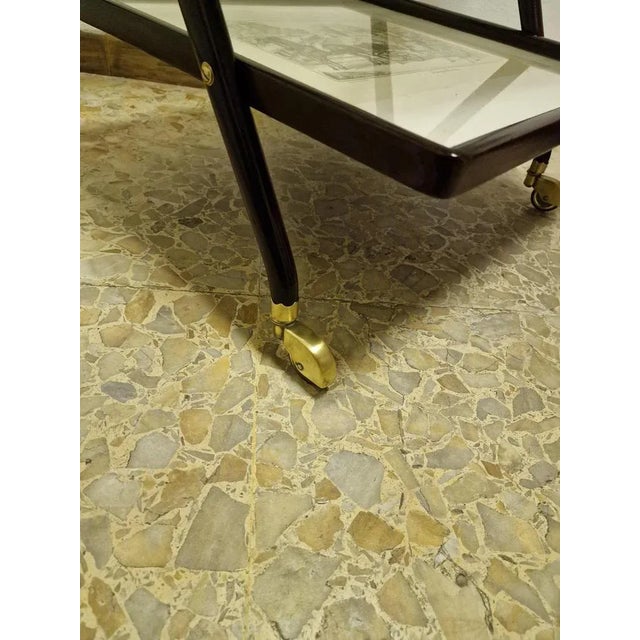 Wooden Trolley by Ico & Luisa Parisi, 1960s For Sale - Image 4 of 13