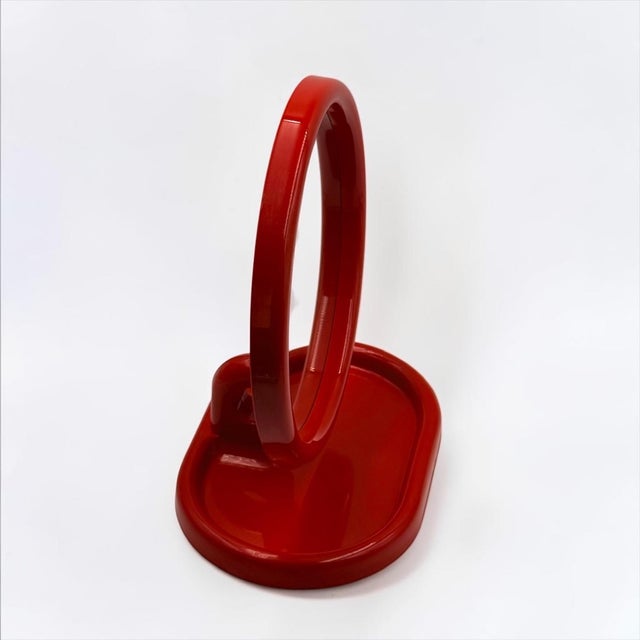 Vanity Mirror in Red Plastic by Olaf Von Bohr for Gedy, Italy, 1970s For Sale - Image 10 of 14