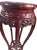 Vintage Chinese Carved Mahogany Marble-Top Pedestal Plant Stand For Sale - Image 4 of 10
