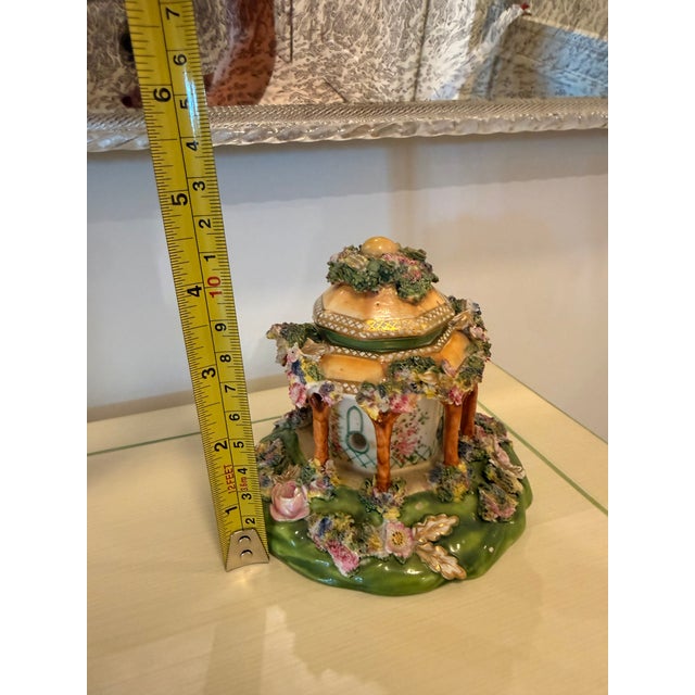Green 19th Century Staffordshire Gazebo Summerhouse Pastille Burner For Sale - Image 8 of 9