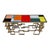 Double-Sided Console in Chrome-Gold Steel and Multicolored Murano Glass Top, 1980s For Sale - Image 6 of 9