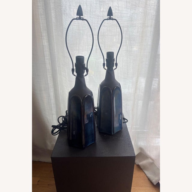 1960s 1960s Soholm Pottery Scandinavian Modern Porcelain Lamps - a Pair For Sale - Image 5 of 6