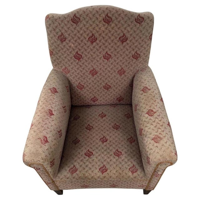 Antique English Mahogany Lounge Chair For Sale - Image 3 of 13